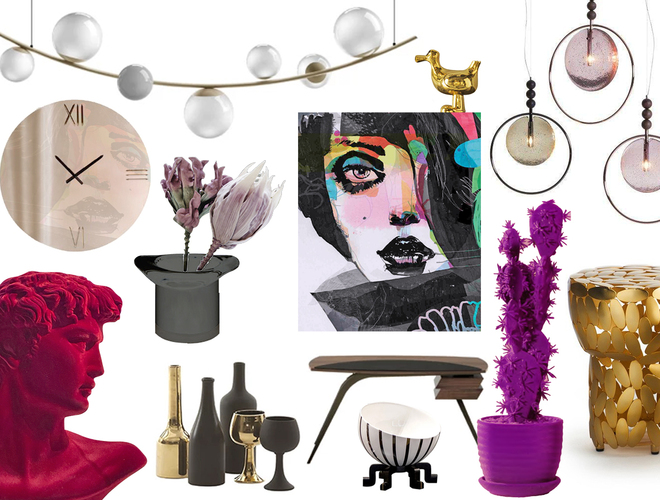 Аксессуары, картины, предметы декора, свет, зеркала